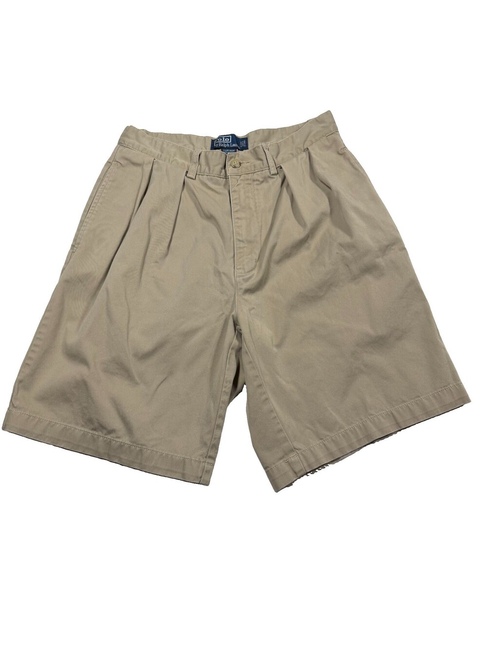 Polo Ralph Lauren Men's Chino Tyler Shorts Khaki, Cotton, Size 30 Pleated